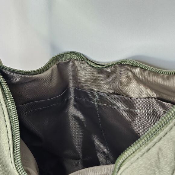 Sage Green Half Moon Nylon Crossbody Bag - Picture 9 of 10